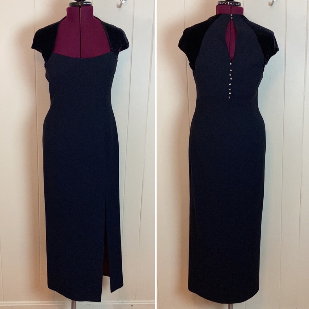 Tahari Long Sexy Velvet Formal Party Prom Gown 12